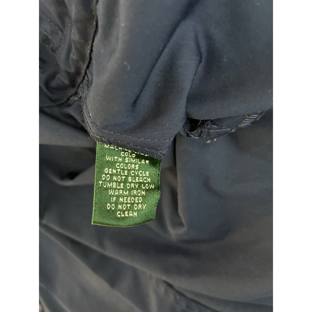 Ralph Lauren Jacket Women XL Blue LRL Zip Snap Trench Peacoat Windbreaker 0454 - Picture 11 of 16